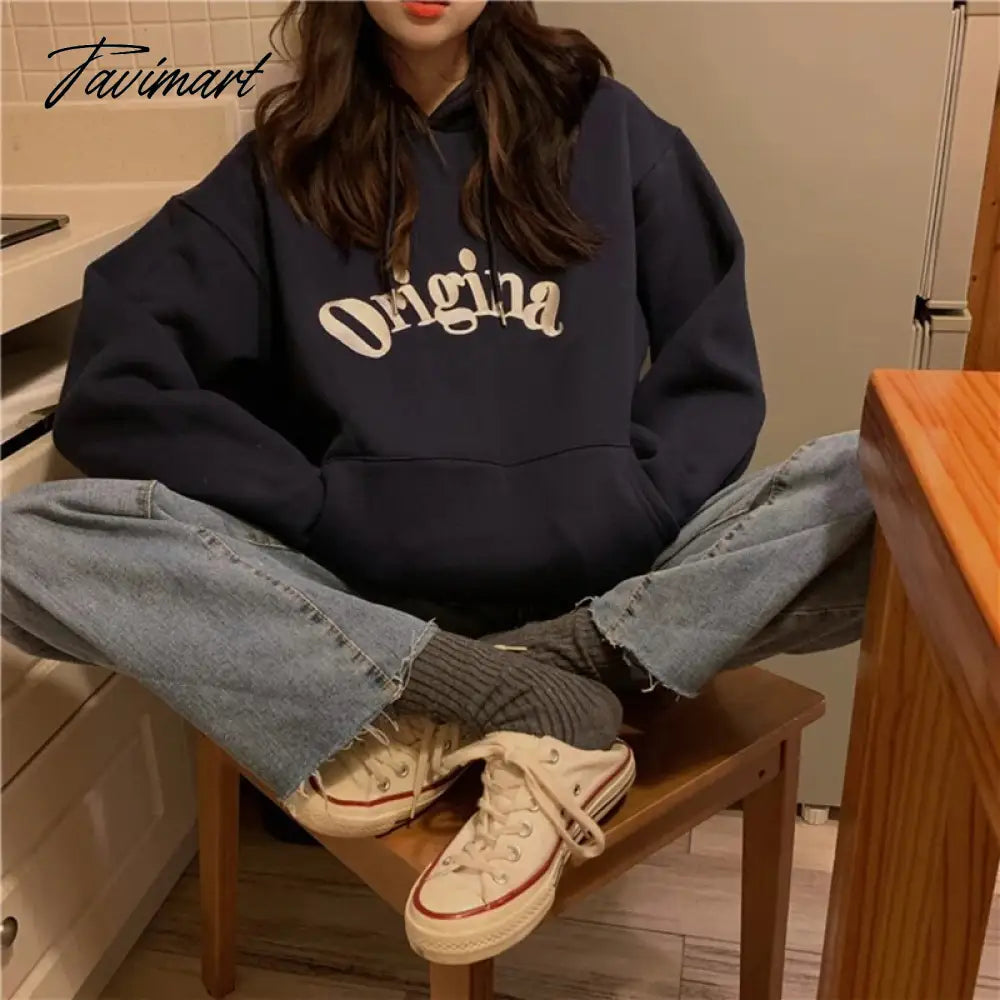 Grey Women Sweatshirt Hoodie Vintage Solid Long Sleeve Korean Fashion Zipper Casual Y2K Autumn NEW Female Black Pullover Tops