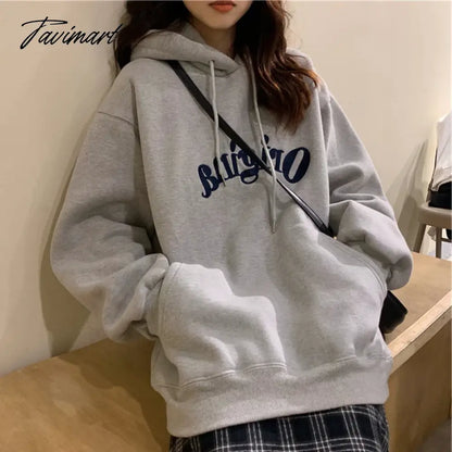 Grey Women Sweatshirt Hoodie Vintage Solid Long Sleeve Korean Fashion Zipper Casual Y2K Autumn NEW Female Black Pullover Tops