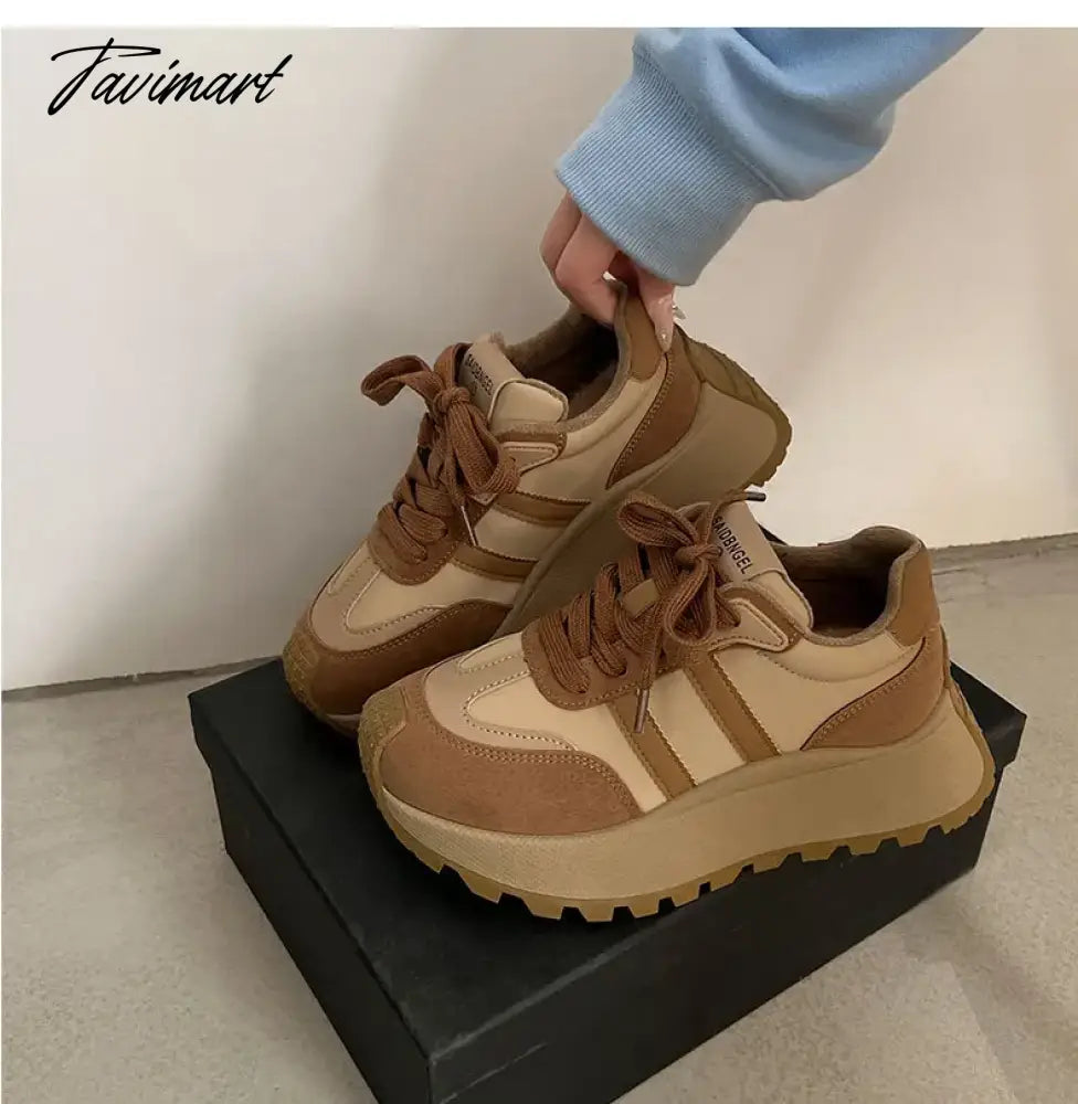 Heightened thick soled dad shoes for women's new autumn and winter versatile Forrest Gump lightweight sports shoes
