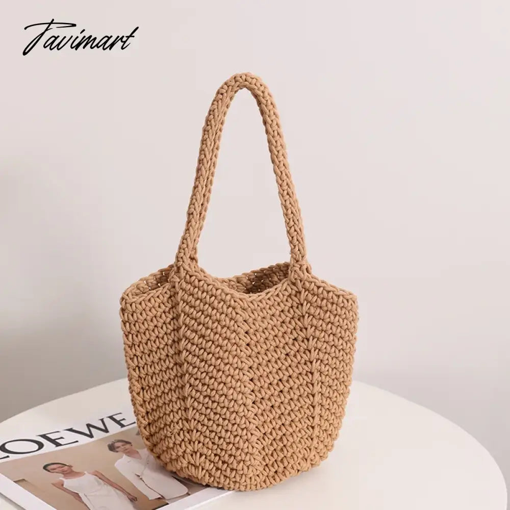 Holiday Beach Woven Shoulder Bags Vacation Handmade Knitting Totes Women High-capacity Sweet Handbag New Bolsa Сумка