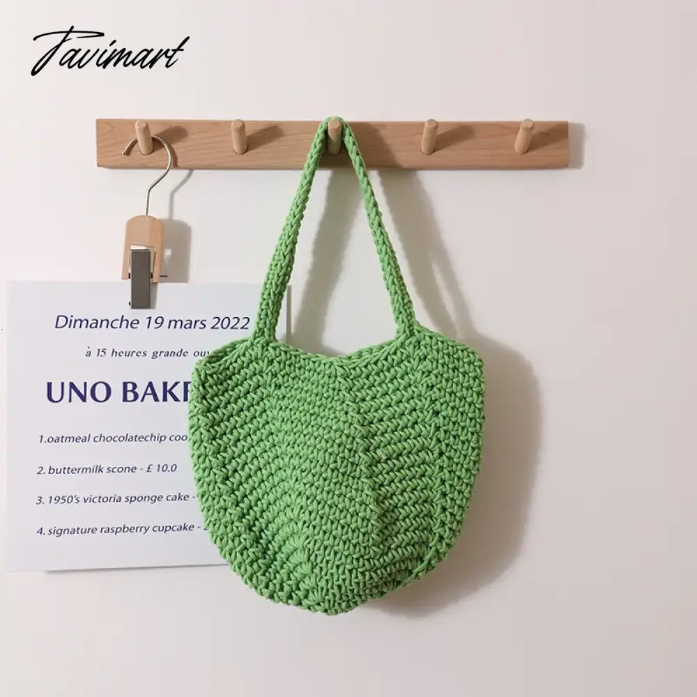 Holiday Beach Woven Shoulder Bags Vacation Handmade Knitting Totes Women High-capacity Sweet Handbag New Bolsa Сумка