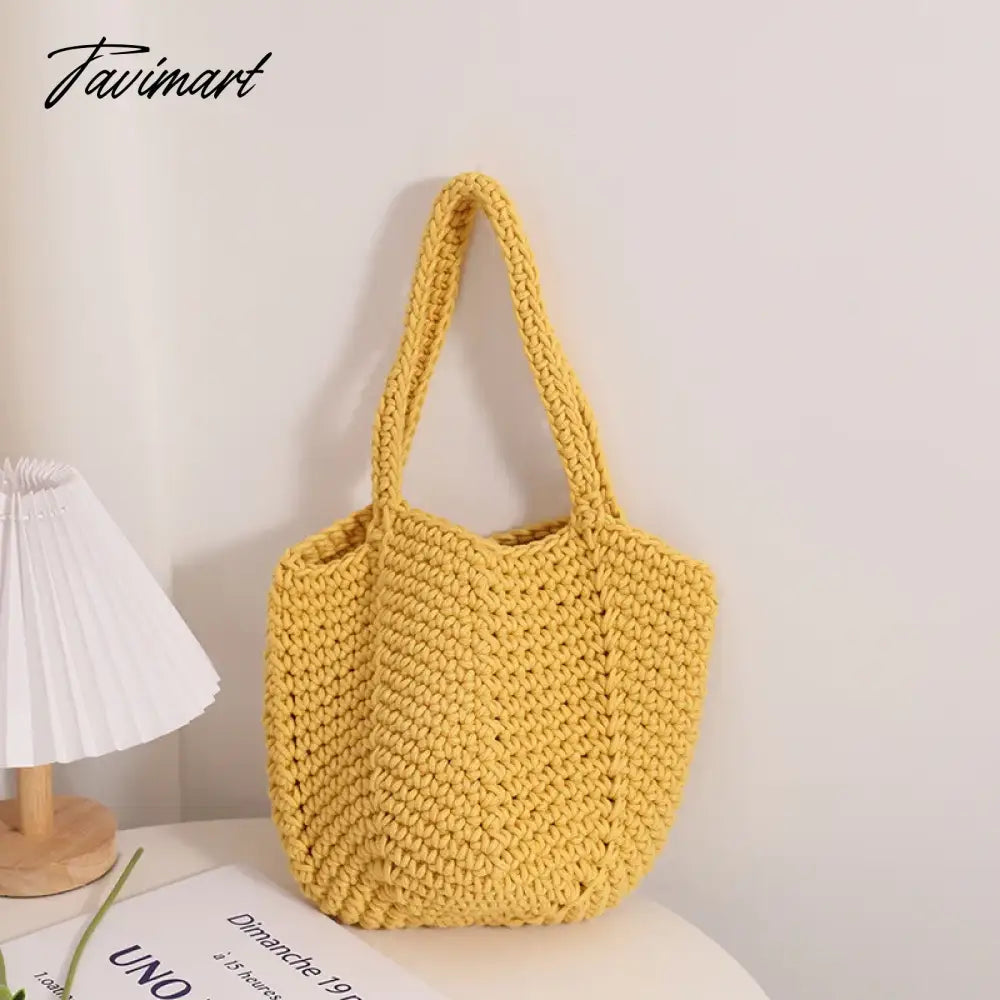 Holiday Beach Woven Shoulder Bags Vacation Handmade Knitting Totes Women High-capacity Sweet Handbag New Bolsa Сумка