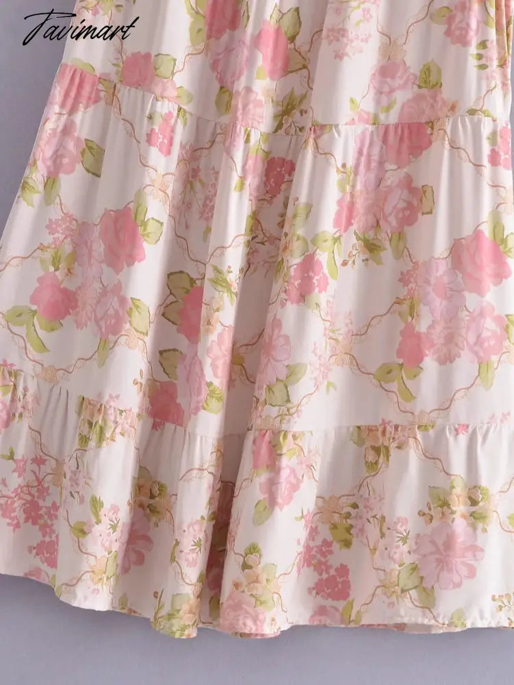 Indie Folk Bohemian Vintage Floral Print Camisole Tanl And High Waist Midi SkirtsTops Sets Women