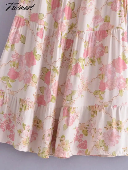 Indie Folk Bohemian Vintage Floral Print Camisole Tanl And High Waist Midi SkirtsTops Sets Women