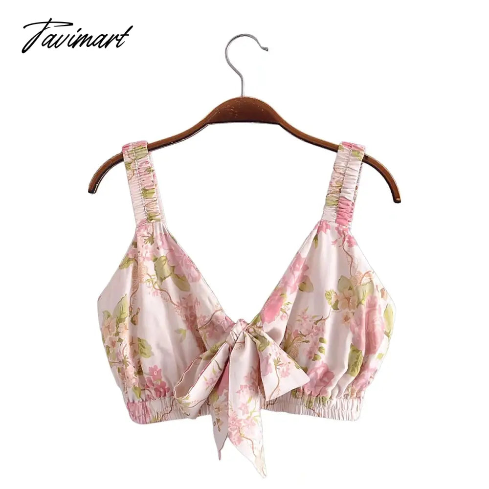 Indie Folk Bohemian Vintage Floral Print Camisole Tanl And High Waist Midi SkirtsTops Sets Women