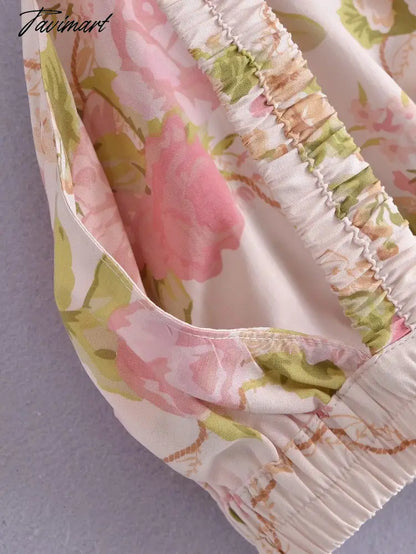Indie Folk Bohemian Vintage Floral Print Camisole Tanl And High Waist Midi SkirtsTops Sets Women