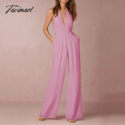 Jumpsuit Women Sexy Polyester White Backless Wide Led Pants Clothing Sleeveless Elegant Female Summ Overalls Rompers