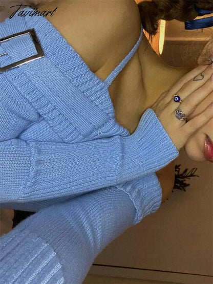 Knit Off-Shoulder Short Jumpsuit For Women Casual Summer Long Sleeve Shorts Playsuit Knitted Slim Bodycon Romper New