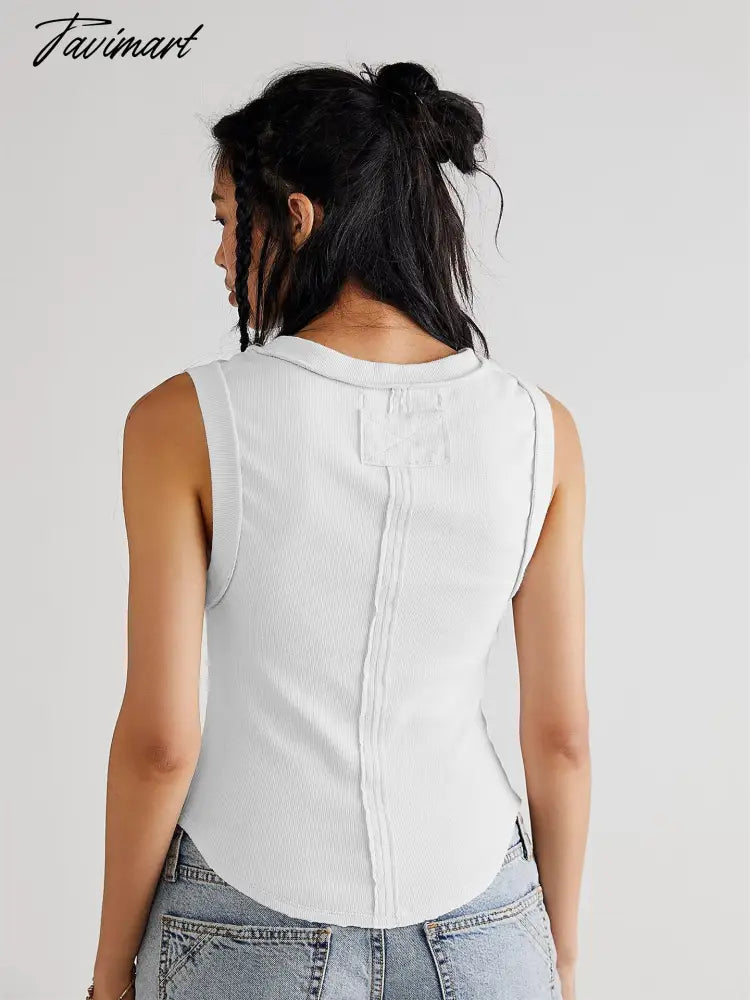 Knitted Summer Hot Tops For Women Soft Viscose Asymmetrical Sleeveless Sexy Tops For Women Fashion White Top Vetement Femme