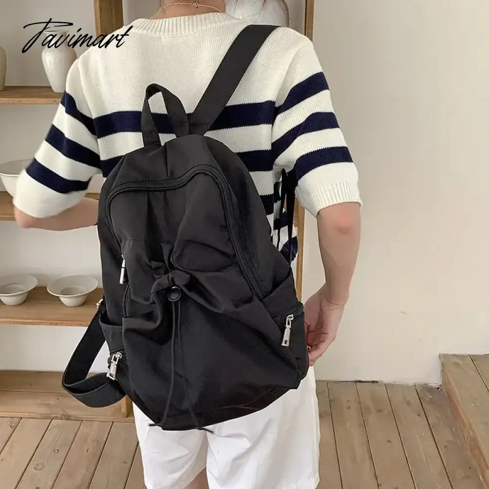 Korean Fashion Commuter Women Backpack LightWeight Nylon Fabric Backpack for Women Causal School Travel Female Small Bag