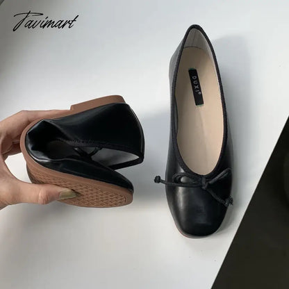 Korean Style Classic Bow Gentle Temperament Shoes Women Round Toe Bowtie Women Slip on Flats Elegant Valentine Shoes