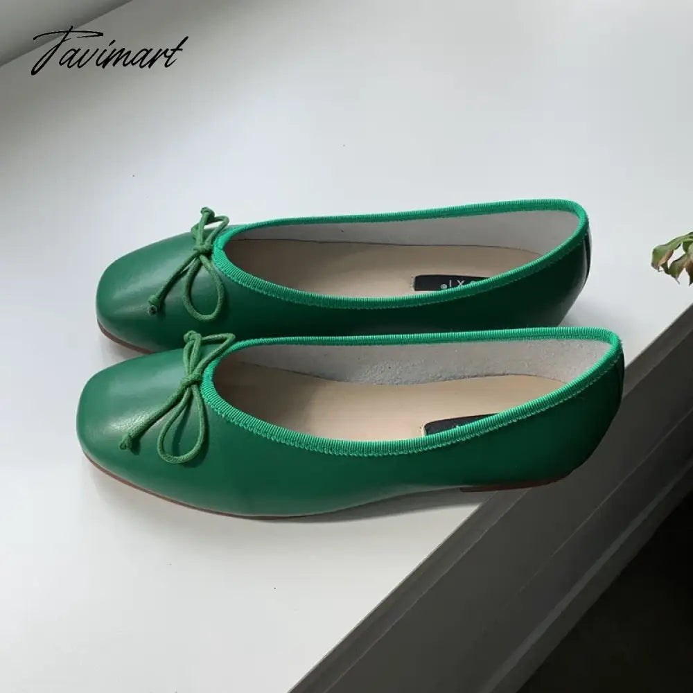 Korean Style Classic Bow Gentle Temperament Shoes Women Round Toe Bowtie Women Slip on Flats Elegant Valentine Shoes
