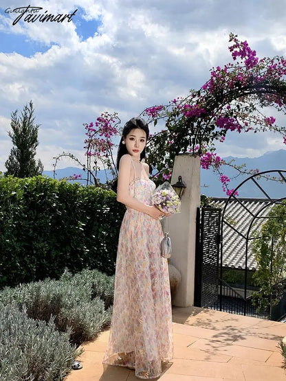 Korean Style Elegant Evening Party Fairy Dress Summer Strapless Sleeveless Off The Shoulder Long Dress Backless Beach Maxi Dress