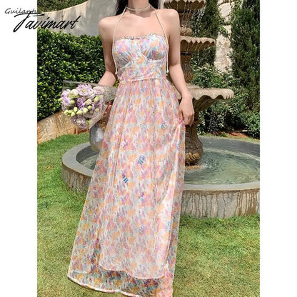 Korean Style Elegant Evening Party Fairy Dress Summer Strapless Sleeveless Off The Shoulder Long Dress Backless Beach Maxi Dress