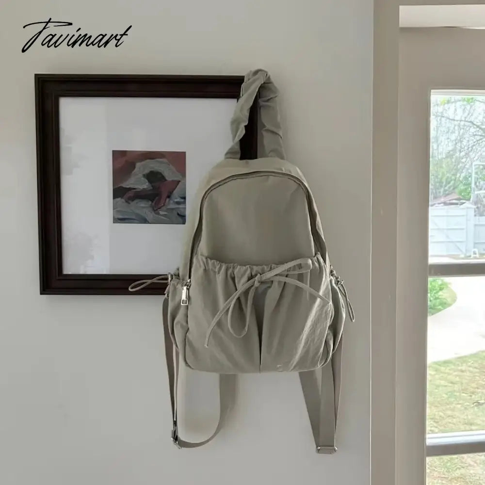 Korean Style Womens Backpack Aesthetic Fashion Elegant Students Small Travel Backpack Lightweight Casual Luxury Female Bag