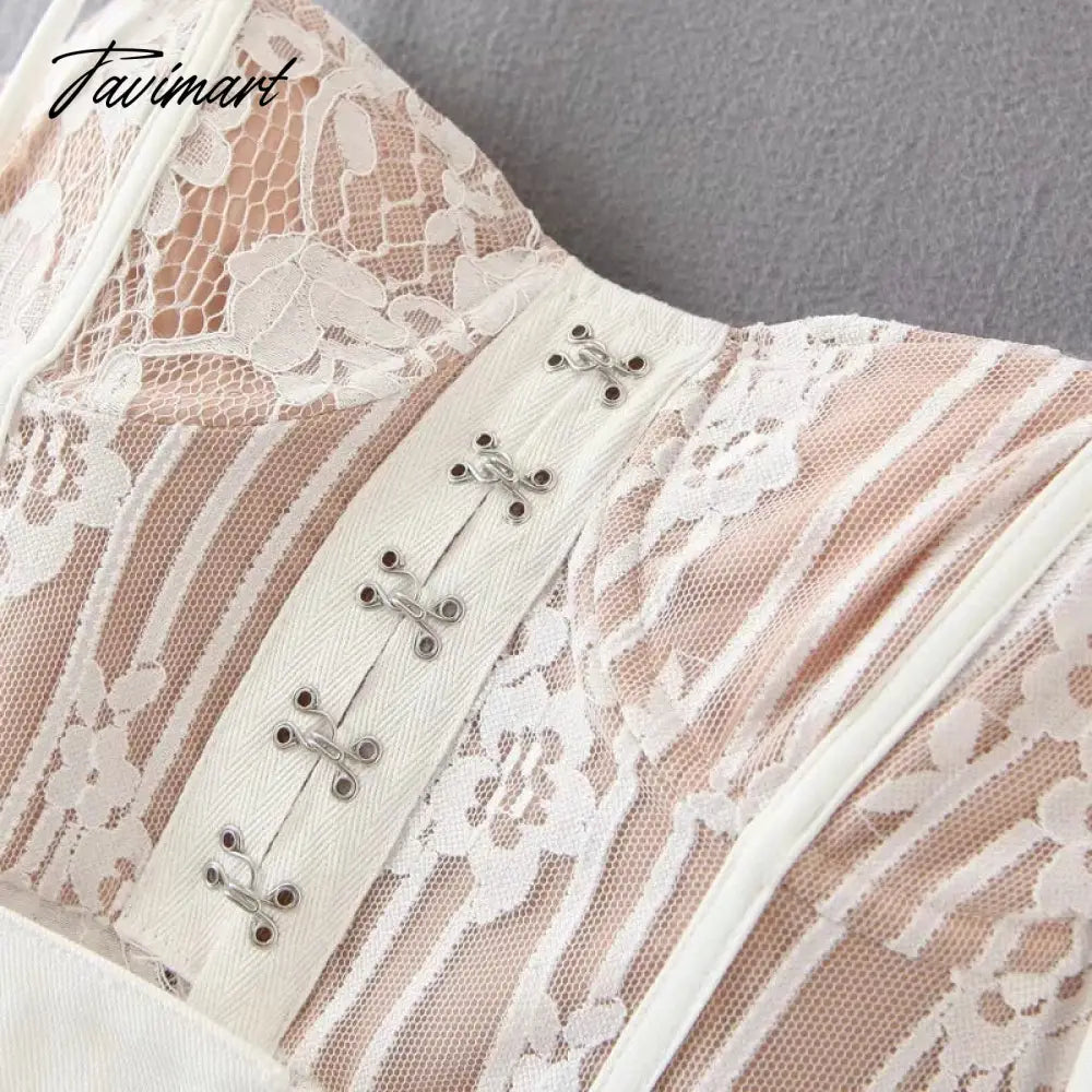 Lace High-low Sexy Summer Dress White Straps Belt Tied Women Dress D-ring Holiday Chic Ladies Party Dresses