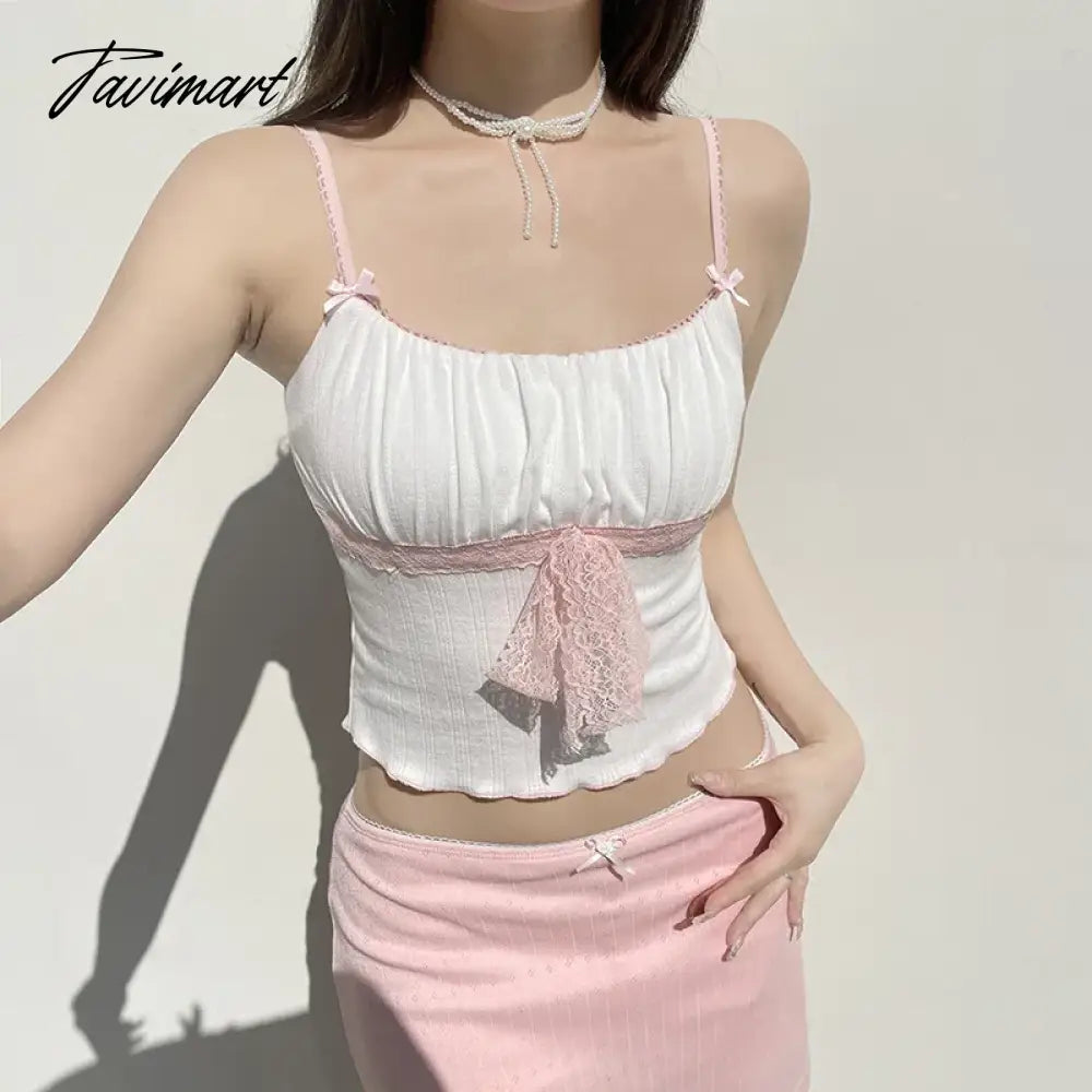 Lace pleated girl camisole tops Summer Women's Camisole 2024 New Sexy Backless Skinny versatile Bottoming tank tops for Ladies