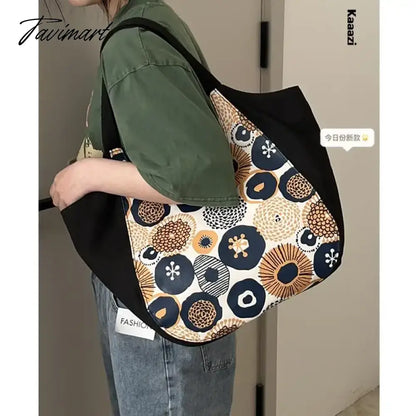 Large Capacity Underarm Canvas Women's Shoulder Bag New Luxury Designer High Quality Handbag Fashion Versatile Tote Bag