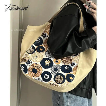 Large Capacity Underarm Canvas Women's Shoulder Bag New Luxury Designer High Quality Handbag Fashion Versatile Tote Bag