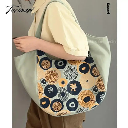 Large Capacity Underarm Canvas Women's Shoulder Bag New Luxury Designer High Quality Handbag Fashion Versatile Tote Bag