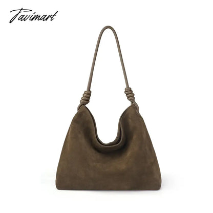 Light Luxury Retro Women's Bag Autumn and Winter New Top Suede High Capacity Tote Bag Shoulder Bag