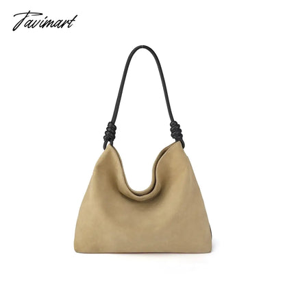 Light Luxury Retro Women's Bag Autumn and Winter New Top Suede High Capacity Tote Bag Shoulder Bag