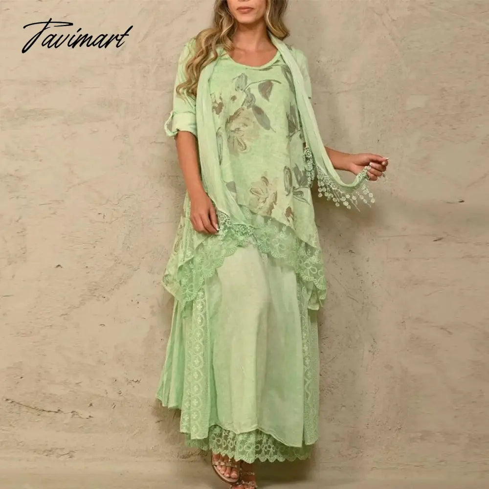 Long Sleeve O-neck Tops And Long Skirt Suit Lady Casual Solid Embroidery 2-piece Sets Fashion Loose Lace Irregular Commuter Suit