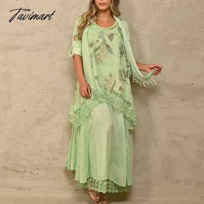 Long Sleeve O-neck Tops And Long Skirt Suit Lady Casual Solid Embroidery 2-piece Sets Fashion Loose Lace Irregular Commuter Suit