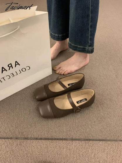 Mary Jane Shoes Square Toe Women's Shoes Ballet Flats 2024 Spring/Autumn Flats Women Shoes