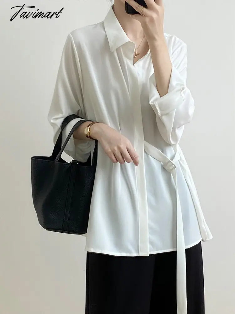 New Fashion Woman Blouses Long Sleeved Lapel Solid Colorshirt Women's New Loose Coats Single-breasted Women Shirt Tops