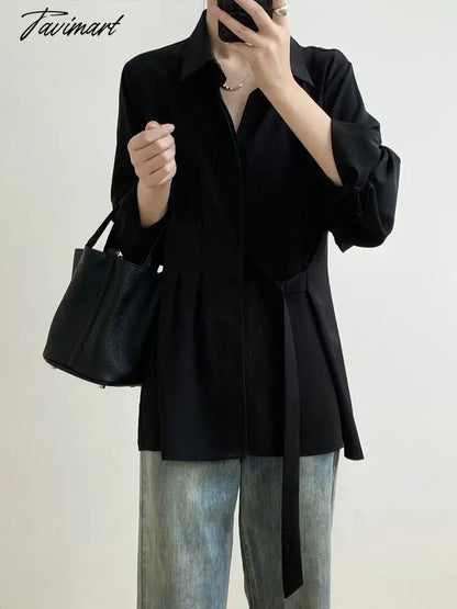 New Fashion Woman Blouses Long Sleeved Lapel Solid Colorshirt Women's New Loose Coats Single-breasted Women Shirt Tops