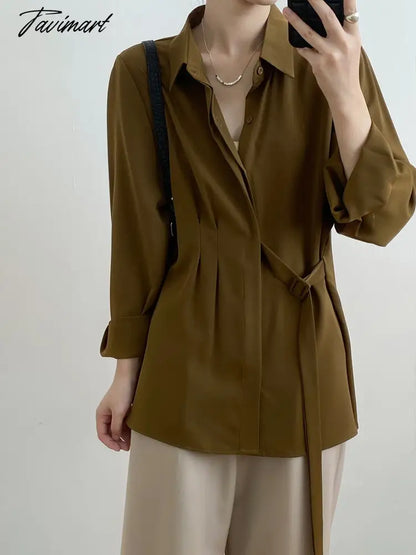 New Fashion Woman Blouses Long Sleeved Lapel Solid Colorshirt Women's New Loose Coats Single-breasted Women Shirt Tops