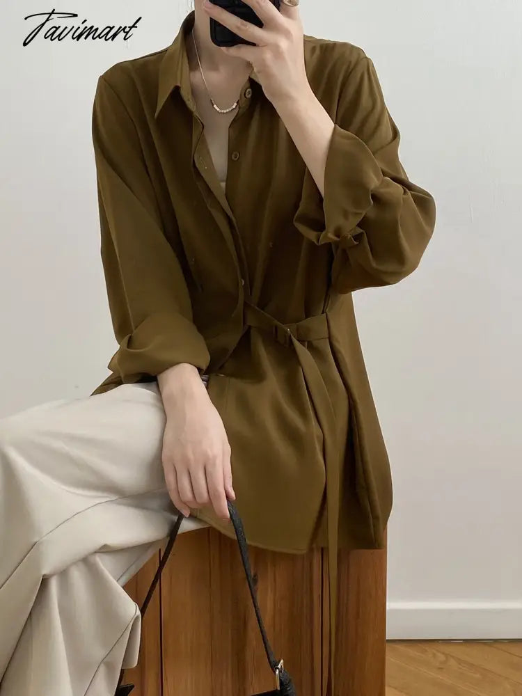 New Fashion Woman Blouses Long Sleeved Lapel Solid Colorshirt Women's New Loose Coats Single-breasted Women Shirt Tops