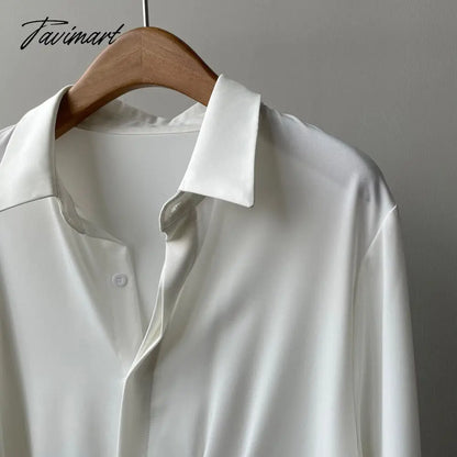 New Fashion Woman Blouses Long Sleeved Lapel Solid Colorshirt Women's New Loose Coats Single-breasted Women Shirt Tops