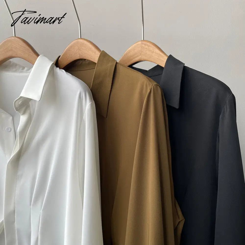 New Fashion Woman Blouses Long Sleeved Lapel Solid Colorshirt Women's New Loose Coats Single-breasted Women Shirt Tops