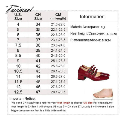 New Mary Jane Shoes Square Toe Pumps Women Sexy Buckle High Heels Shoes Woman Fashion Party Ladies Shoes Zapatos De Mujer