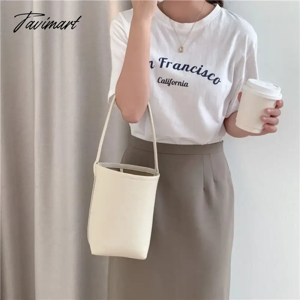 New Popular Trendy Bucket Bags for Women 2024 Solid All Match PU Shoulder Bag Fashion Office Lady Autumn Underarm Bag