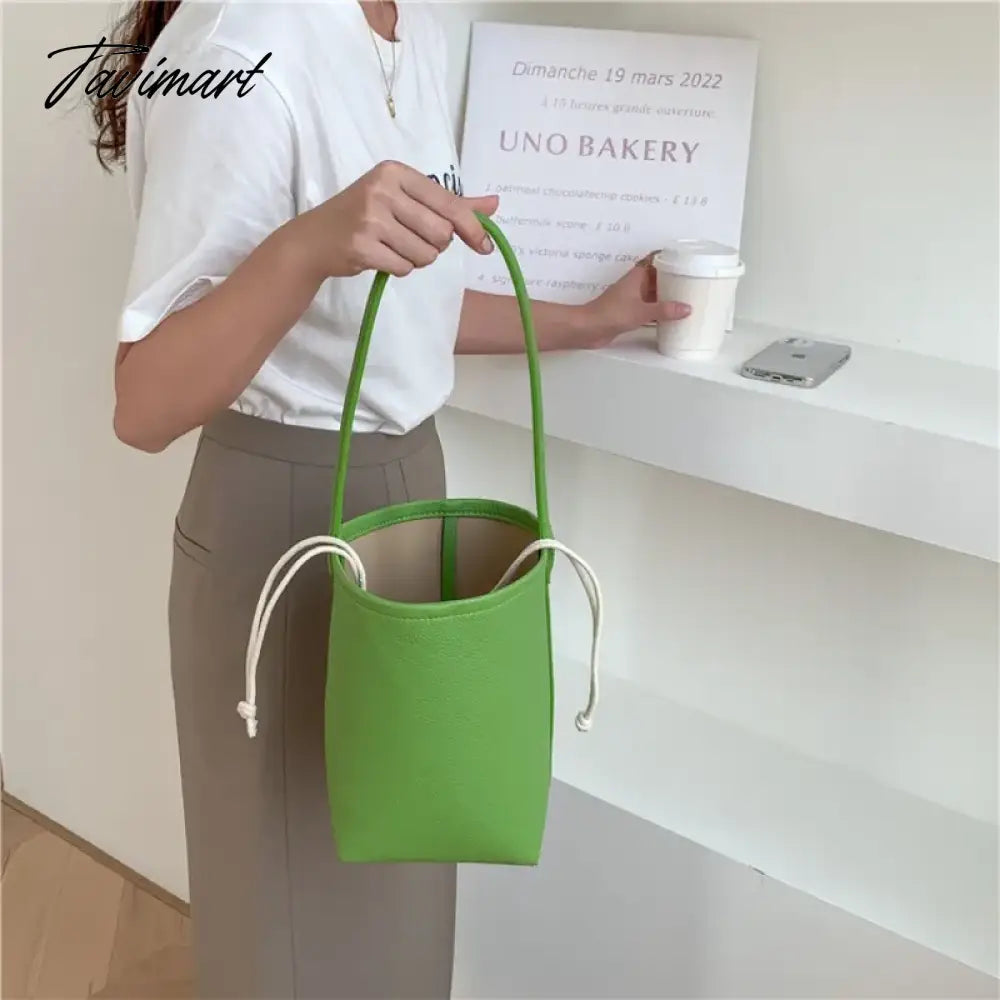 New Popular Trendy Bucket Bags for Women 2024 Solid All Match PU Shoulder Bag Fashion Office Lady Autumn Underarm Bag