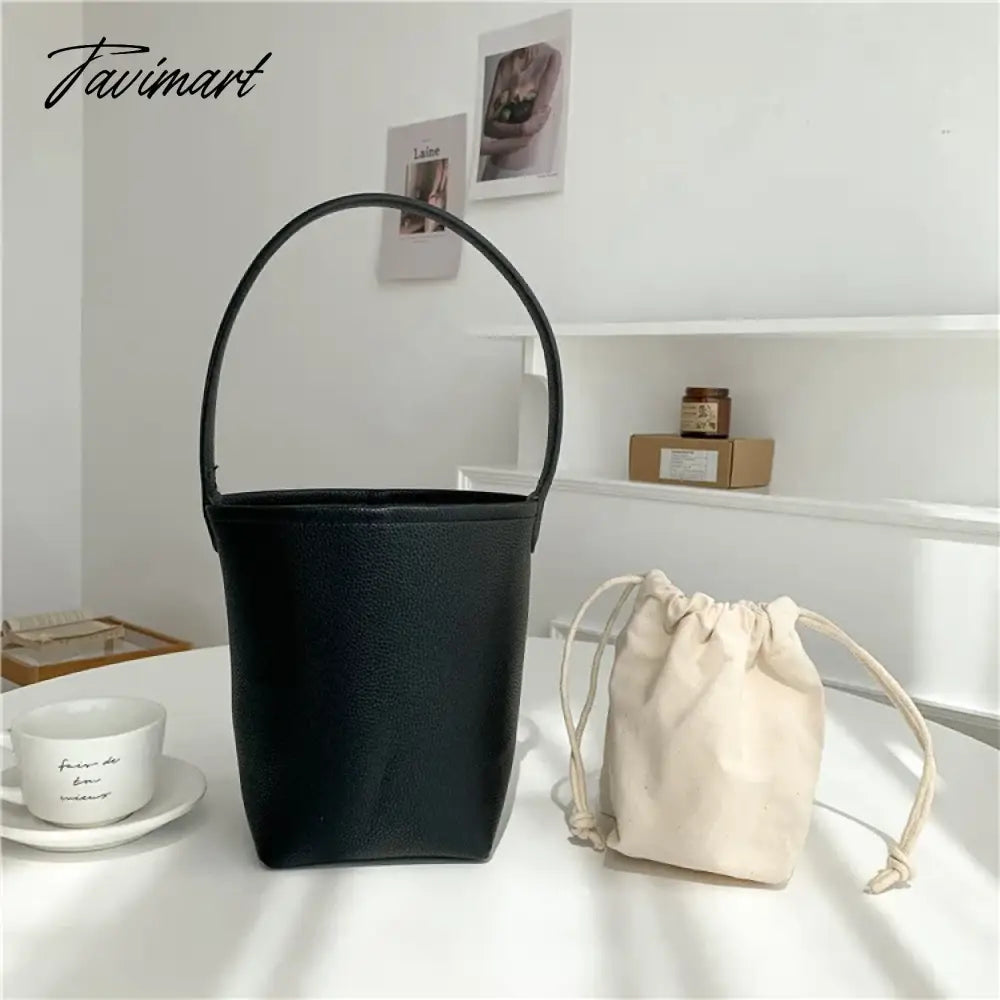 New Popular Trendy Bucket Bags for Women 2024 Solid All Match PU Shoulder Bag Fashion Office Lady Autumn Underarm Bag