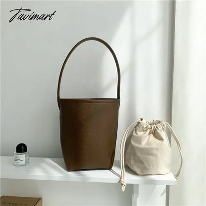 New Popular Trendy Bucket Bags for Women 2024 Solid All Match PU Shoulder Bag Fashion Office Lady Autumn Underarm Bag