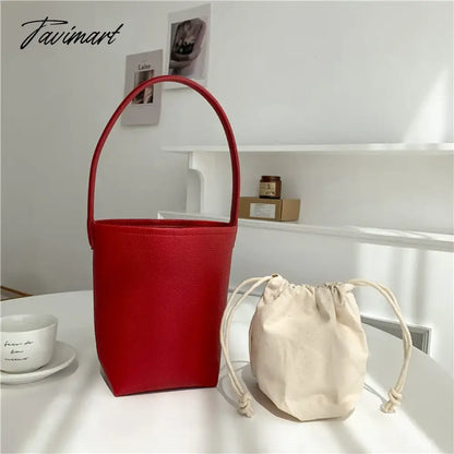 New Popular Trendy Bucket Bags for Women 2024 Solid All Match PU Shoulder Bag Fashion Office Lady Autumn Underarm Bag