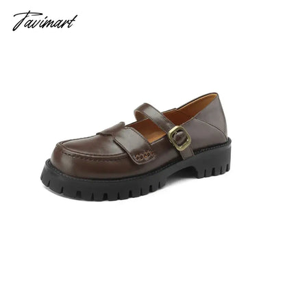new Spring women pumps plus size 22-26.5cm length microfiber upper round toe Mary Jane shoes buckle Retro womens shoes