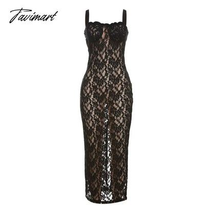 Night Dress Women Sexy Slim Fit Slip Dress See Through Prom Gown One Word Neckline Skims Dress Lace Women's Summer Skirt