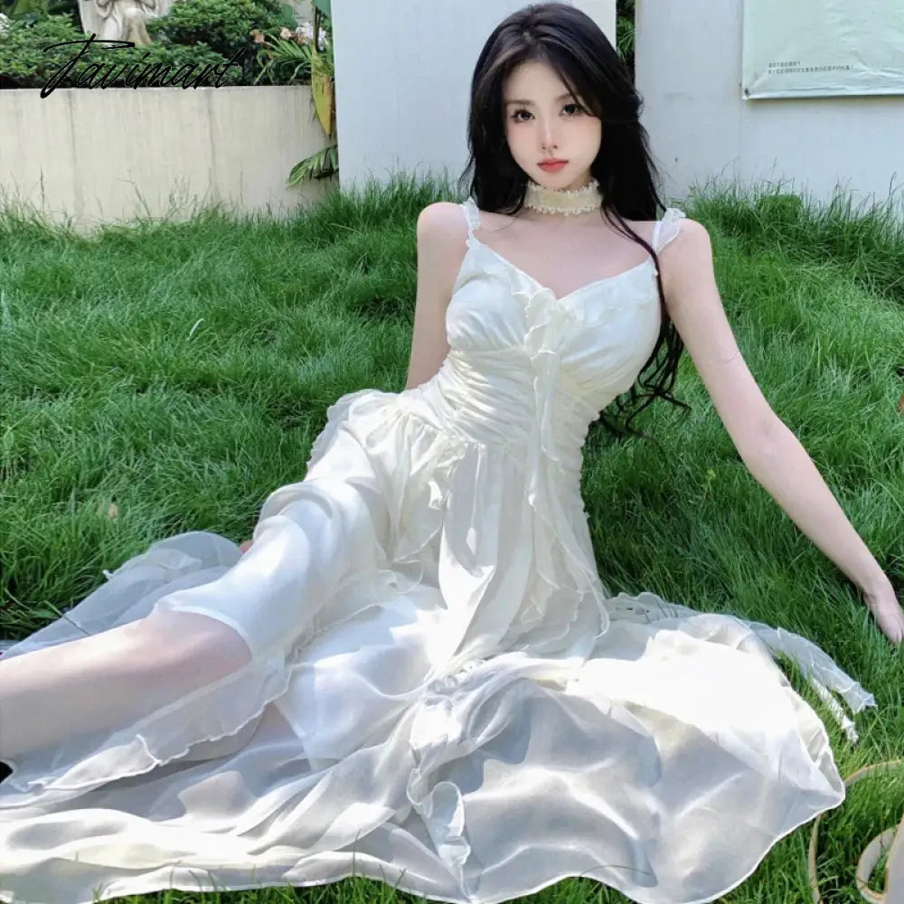 Party Dresses Woman Sexy Dress Vestidos Coreanos Kawaii Clothes Dress Party Night Maxi Dress White Dresses Woman Birthday