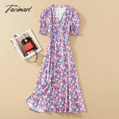 Princess High Quality Summer New Women'S Party Outing Elegant Chic Gentlewoman Elegant Casual Floral Casual Midi Dress