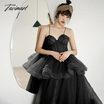 Princess Tiered Tulle Tutu Birthday Graduation Dress Custom Made Corset Spaghetti Straps Sweetheart Cascading Ruffled Prom Gowns