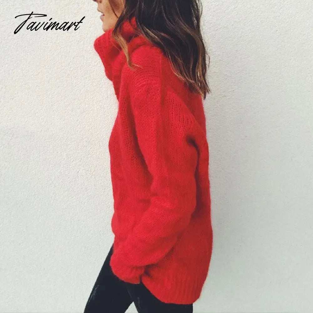 Roupas Feminina Christmas Turtleneck Sweater Women Casual Loose Street Knit Pullover Autumn Korean Jumper