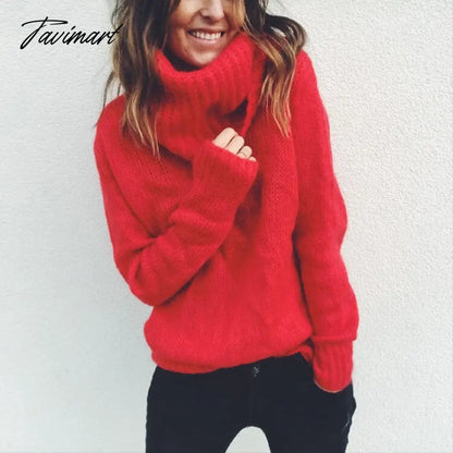 Roupas Feminina Christmas Turtleneck Sweater Women Casual Loose Street Knit Pullover Autumn Korean Jumper