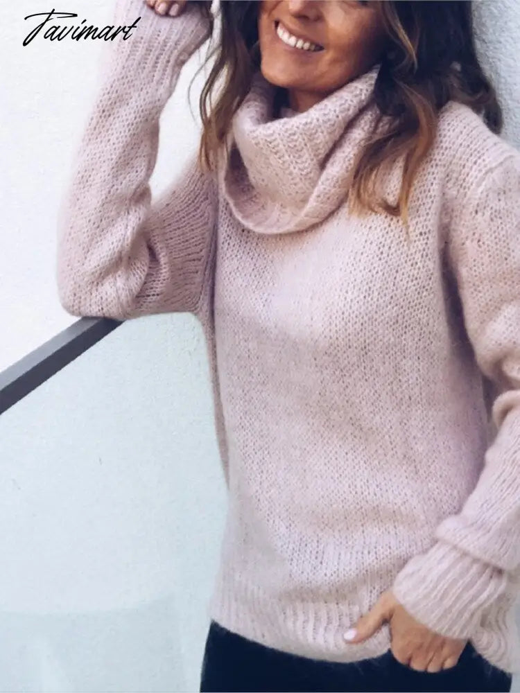 Roupas Feminina Christmas Turtleneck Sweater Women Casual Loose Street Knit Pullover Autumn Korean Jumper
