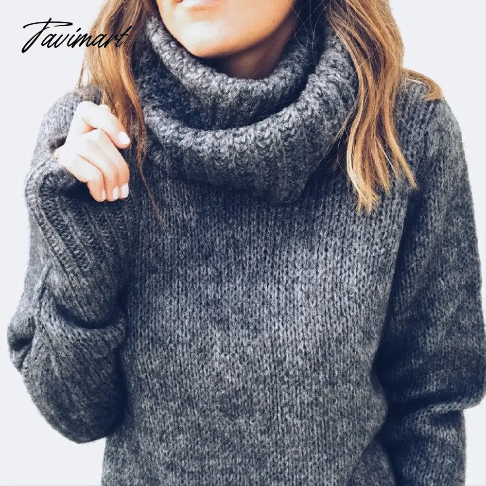 Roupas Feminina Christmas Turtleneck Sweater Women Casual Loose Street Knit Pullover Autumn Korean Jumper